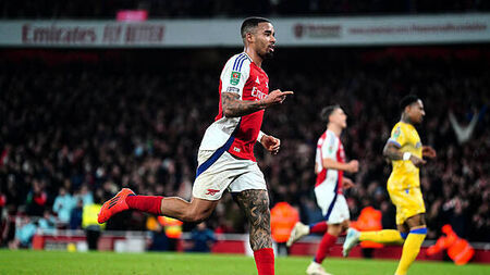 Gabriel Jesus nets second-half treble to send Arsenal into Carabao Cup last four