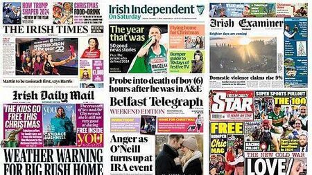 What the papers say: Saturday's front pages