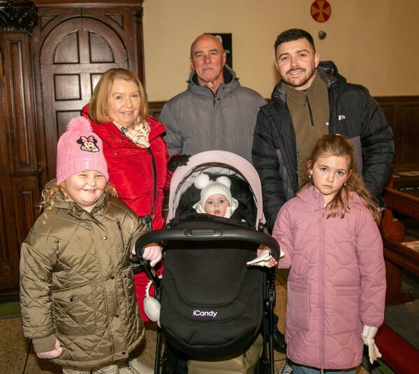 Demi Leigh Croke, Joan Croke, Walter Croke Jnr., Emmy McCarthy and Baby Sunny Croke at the Lions Club Christmas Carols Concert in the Cathedral of the Most Holy Trinity. 	All Photos: John Power