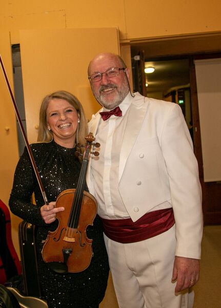 Eimear Heeney, Orchestra leader and Dr. Kevin O'Carroll, conductor.