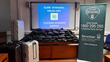 Two women arrested after €1.28m cannabis seizure at Shannon Airport