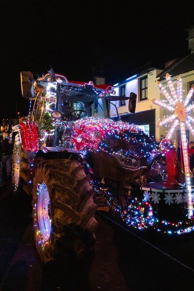 The tractors were decked out with festive lights. Photo: Jess-Marie Healy