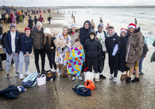 Fanning and Cullinane familys, at the Christmas Day Swim at Tramore. Photo: Joe Evans Fanning and Cullinane familys, at the Christmas Day Swim at Tramore. Photo: Joe Evans