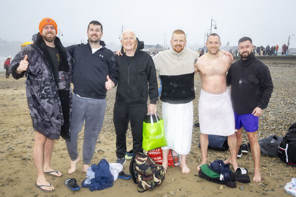 The Butler gang, at the Christmas Day Swim at Tramore. Photo: Joe Evans The Butler gang, at the Christmas Day Swim at Tramore. Photo: Joe Evans
