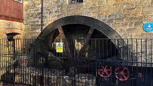 Water wheel starts turning again to power restaurant at historic mill Water wheel starts turning again to power restaurant at historic mill
