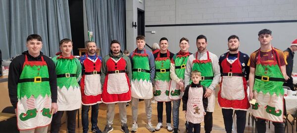 The players were happy to play their part as elves on the day.