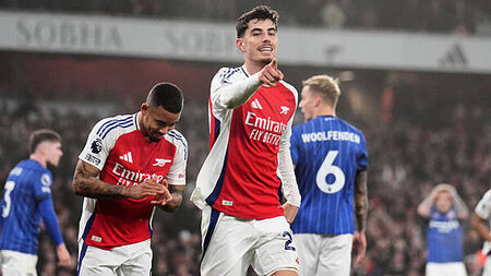 Arsenal up to second after Kai Havertz goal sees off struggling Ipswich