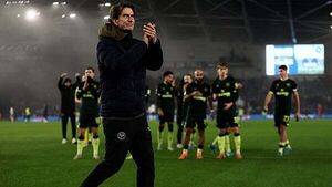 Thomas Frank unhappy with officials in game with Brighton