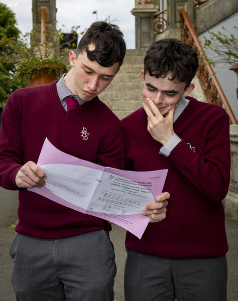  Ed Whelan and Oisin Cooke, De La Salle College, leaving cert students. Photo: Joe Evans