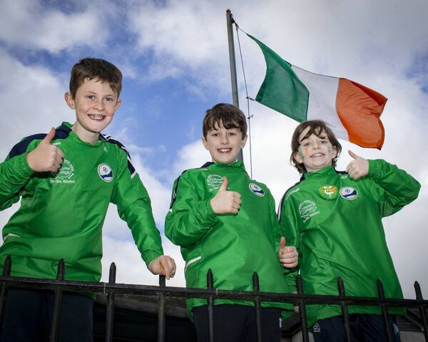 Ferrybank FC, at the St. Patrick's Day Parade. Photo: Joe Evans