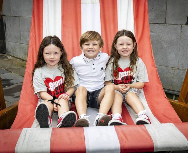 Della, Remi and Alvey, at the Waterford Harvest Festival. Photo: Joe Evans
