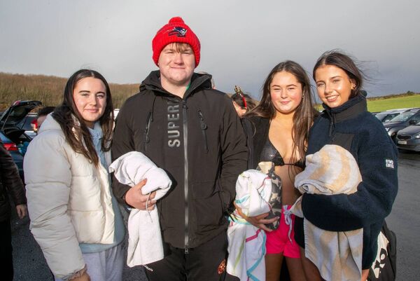 Taking part in this years swim were Anna McHugh, Michael Power, Sadhbh Murphy and Isabelle Fitzgerald. Photo: John Power