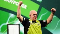 Michael Van Gerwen wins thrilling match to reach World Darts Championship semis