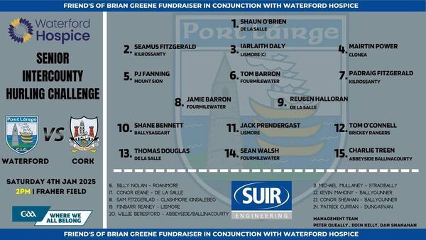 Waterford team to face Cork in Brian Greene fundraiser. 