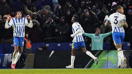 Joao Pedro dents Arsenal title hopes as Brighton earn a point