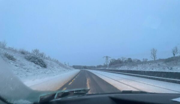 Roads across Waterford were covered in a blanket of snow.