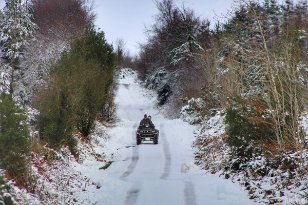 A snow covered road in the Nire Valley. Pic: Patrick Kenealy