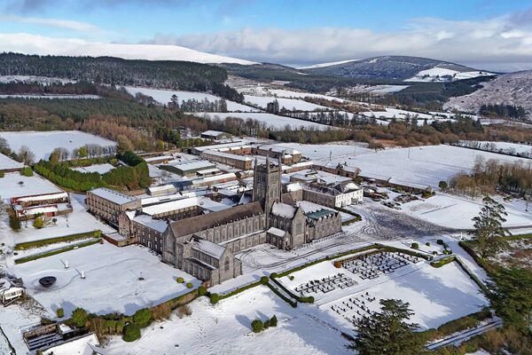Mount Mellary Abbey is the centre piece of this snow scene. Pic: Eddie Dee Mount Mellary Abbey is the centre piece of this snow scene. Pic: Eddie Dee