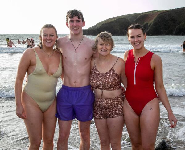 A happy group of swimmers, The Foran family taking part in the swim. Photo: John Power A happy group of swimmers, The Foran family taking part in the swim. Photo: John Power
