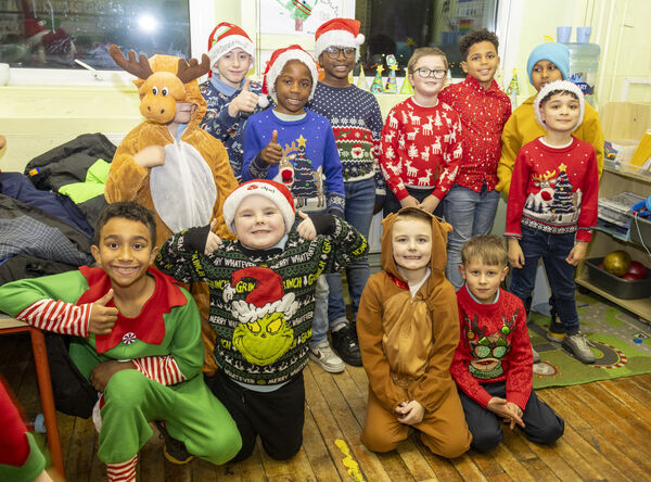  Second class pupils at Mount Sion who took part in Panic in Santa's Workshop during the school's Christmas concert. Photo: Joe Evans