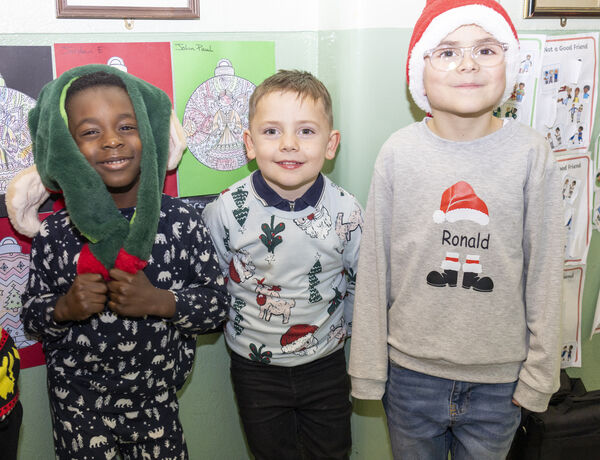  Senior Infants at Mount Sion who took part in Ralph the Reindeer during the school's Christmas concert. Photo: Joe Evans