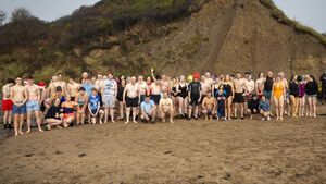 Cool times at Christmas swims in Ballymacaw and Tramore in County Waterford