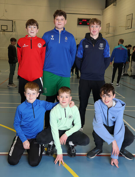 Team 2, Dillon O'Brien, Conor Mills, Ben Penkert, Jamie Scott and Kaytek Splolowski with coach Finn Phelan.