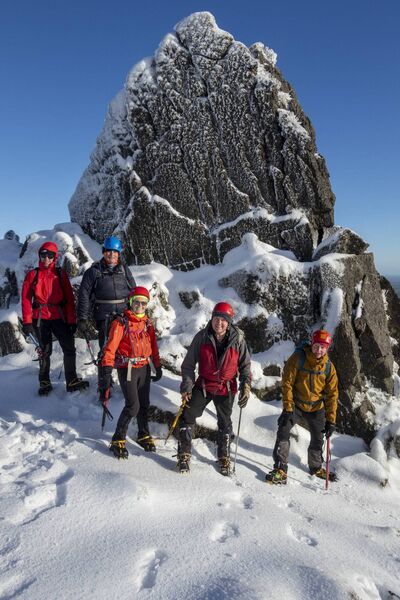 John Foley, pictured centre, with members of Comeragh Mountaineering Club. John Foley, pictured centre, with members of Comeragh Mountaineering Club.
