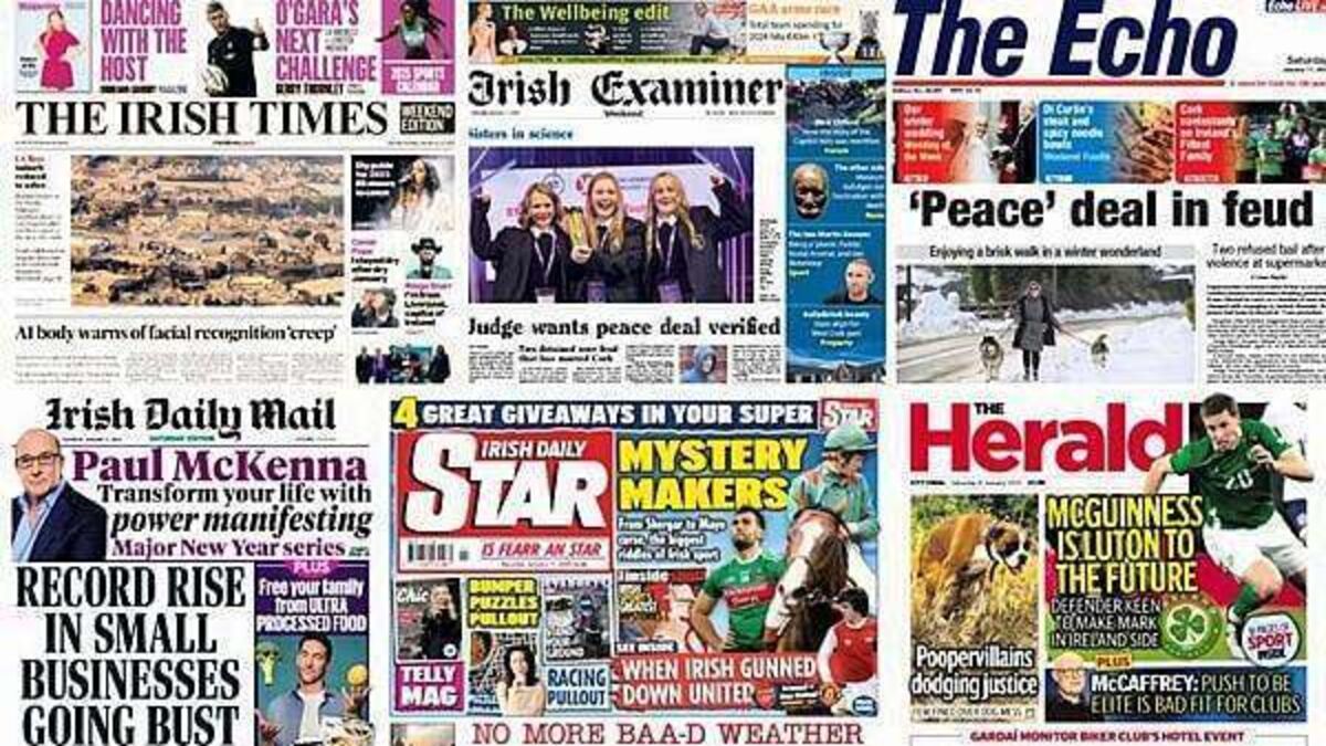 What the papers say: Saturday's front pages