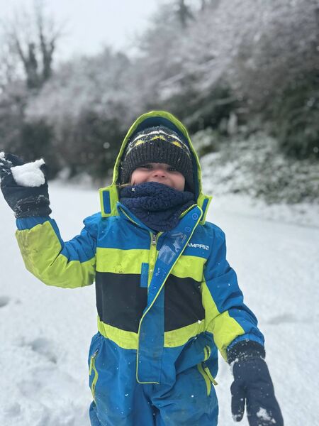 Having fun in the snow. Pic: Ann Power Having fun in the snow. Pic: Ann Power