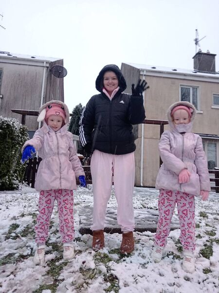 Having fun in the snow Having fun in the snow