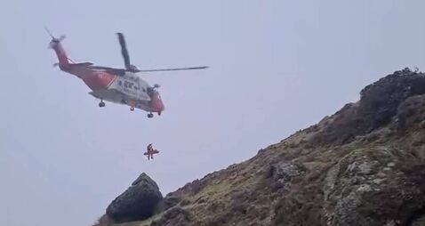 WATCH: Rescue 117 helicopter and SEMRA assist walker at Coumshingaun in Waterford 