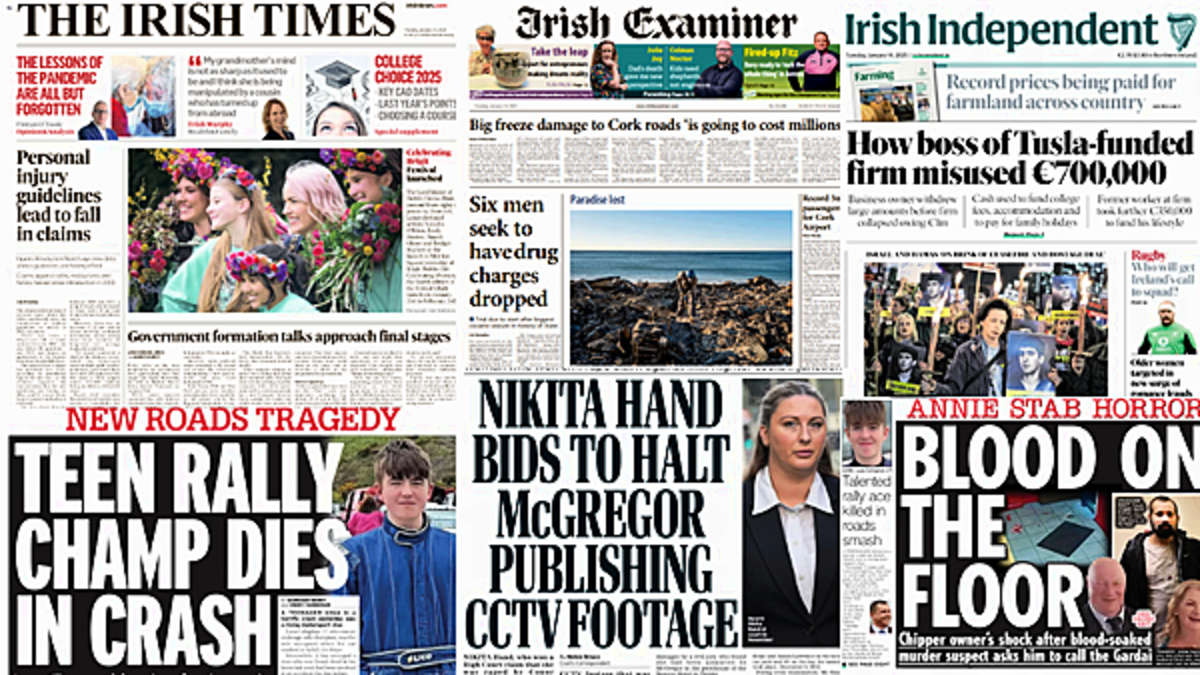 What the papers say: Tuesday's front pages