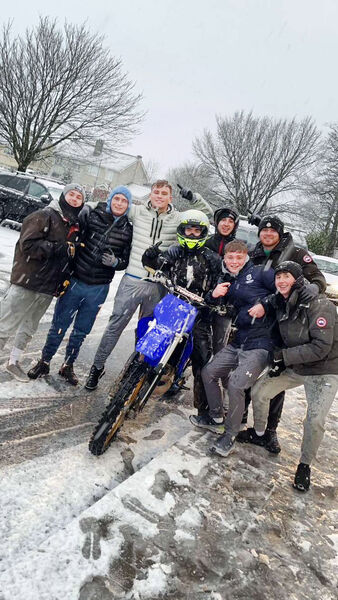  Craig Moran and friends enjoying the snow day at Richardson's Meadow.