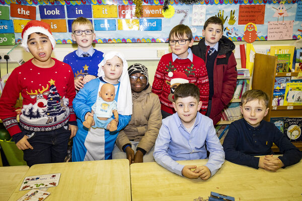  Third class pupils at Mount Sion who took part in Tinsel and Tea Towels during the school's Christmas concert.