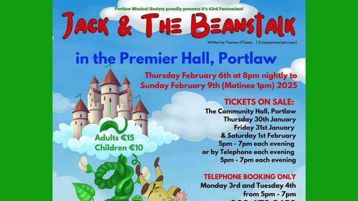 Local Notes: Panto time, soccer news, camogie success and more