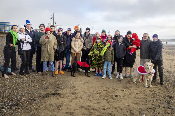The Hennessy family at the Christmas Day Swim at Tramore.