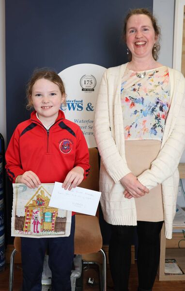 Congratulations to Aoife Kirwan, age 8, the winner of our Festive Star Children’s Art Competition. Aoife is pictured with Waterford News &amp; Star Editor Mary Frances Ryan. Photo: Joe Evans
