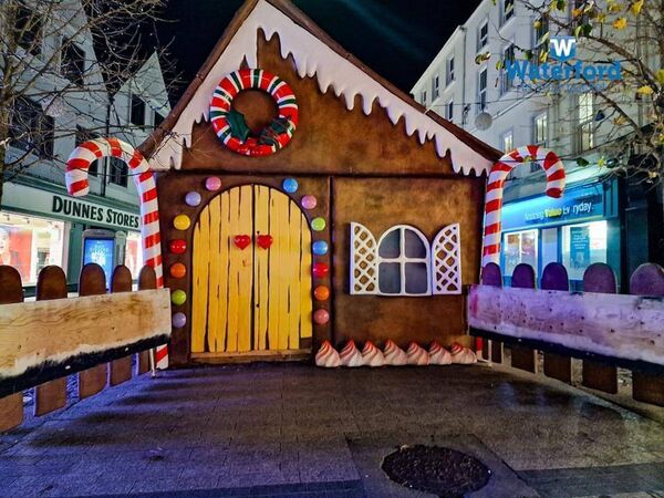 The Christmas hut at Winterval, which inspired Aoife's winning art entry. Photo: Waterford In Your Pocket