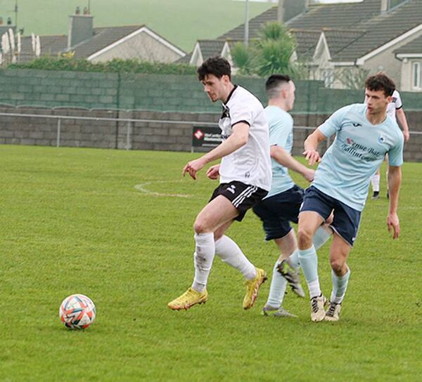 Tramore's Charlie Binions wins possession of this ball during his side's FAI Junior Cup tie. Tramore's Charlie Binions wins possession of this ball during his side's FAI Junior Cup tie.