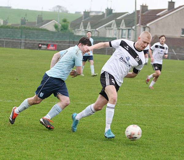 Tramore defender Cian Flanagan bursts forward during his side's FAI Junior Cup clash with Avondale United. Tramore defender Cian Flanagan bursts forward during his side's FAI Junior Cup clash with Avondale United.