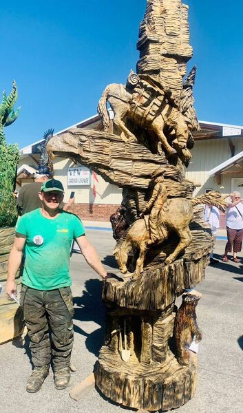 John with one of his incredible craft pieces