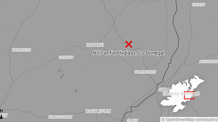 Serious overnight crash in Donegal