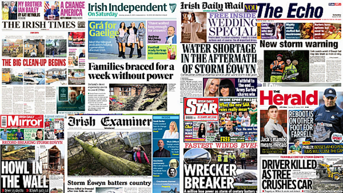 What the papers say: Saturday's front pages