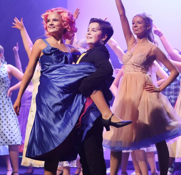 Bronagh Steenson (Frenchy) and Tagdh Galibert Foley (Doody), at An Evening With, Soul Dance Arts, at the Theatre Royal, during their production of Grease. Photo: Joe Evans