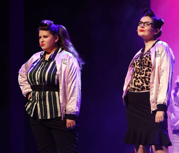 Sophie Reynolds (Rizzo) and Emma Nathan (Marty), at An Evening With, Soul Dance Arts, at the Theatre Royal, during their production of Grease. Photo: Joe Evans