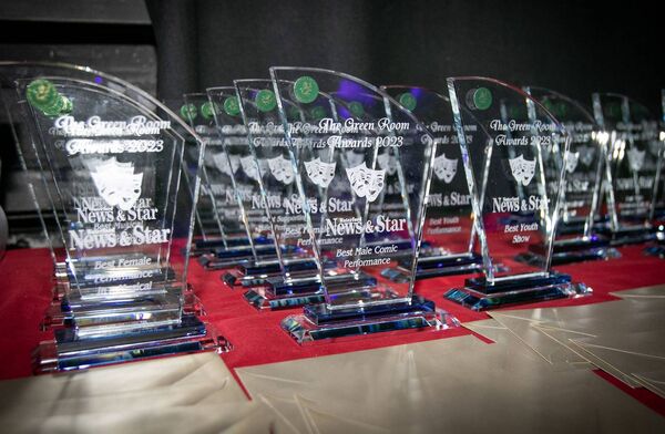 The beautiful Penrose Crystal Green Room Awards.