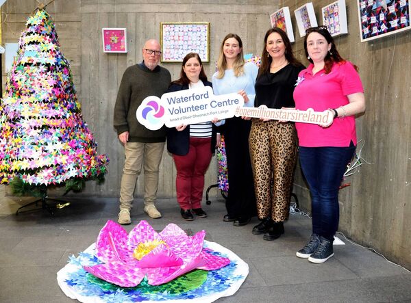 Waterford Volunteer Centre, members and speakers, John Hawks, Reka Szeelaki, Anna Kachanivska, Siobhan McQuillan and Vicky Wall, pictured at City Library for the One Million Stars,. to End Violence, exhibition. Photo: Joe Evans Waterford Volunteer Centre, members and speakers, John Hawks, Reka Szeelaki, Anna Kachanivska, Siobhan McQuillan and Vicky Wall, pictured at City Library for the One Million Stars,. to End Violence, exhibition. Photo: Joe Evans