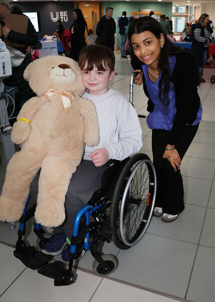 Robbie Forristal with Nurse Megan. Robbie Forristal with Nurse Megan.