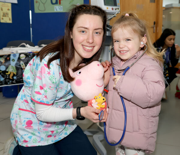 Nurse Anna with Méabh. Nurse Anna with Méabh.